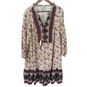Frye and Co. Western Bohemian Babydoll Mini Dress XL